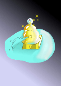 金運コッ&虹色水晶 黒紫