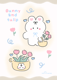 Bunny and tulip :)