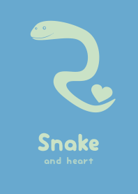 Snake & heart Chalk blue