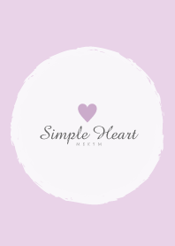Simple Heart Dusky Purple-NATURAL 19