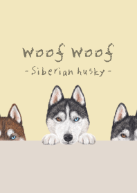 Woof Woof -Siberian husky- CREAM YELLOW