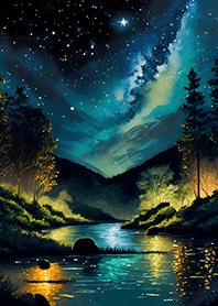 Beautiful starry night view#303