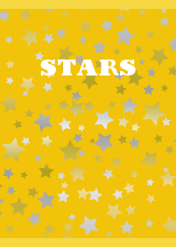 glitter stars on yellow