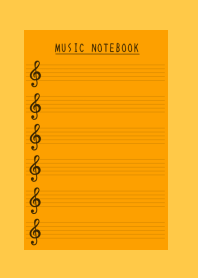 MUSIC COLOR NOTEBOOK-ORANGE