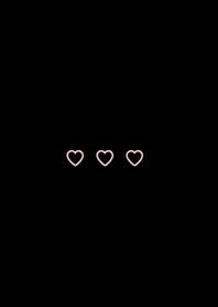Simple Heart Icons / black pink.