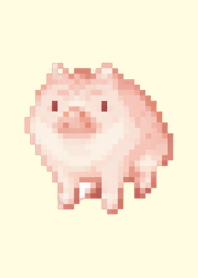 Pig Pixel Art Theme  Brown 05