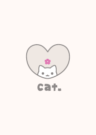 ねこお花[ベージュ]