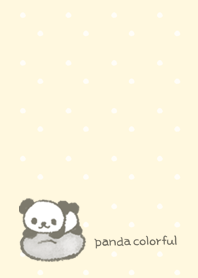 Panda colorful -- Yellow B Polka dots jp