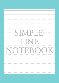 SIMPLE GRAY LINE NOTEBOOK-MINT GREEN