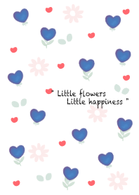 mini blue heart flowers 2