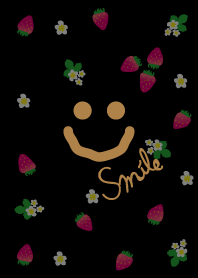 Strawberry - black background-