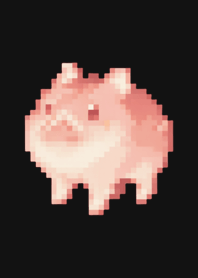 Pig Pixel Art Theme  BW 02