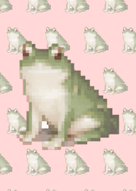 개구리 패턴 픽셀 아트 테마 pink02