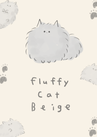 シンプル ふわふわ黒ねこ ピンクベージュ