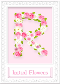 Initial R / Pink Rose