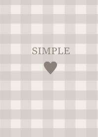SIMPLE HEART =check greige=