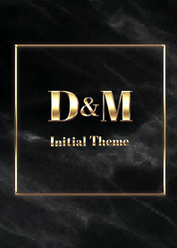【 D&M 】Initial Theme Gold - ブラック