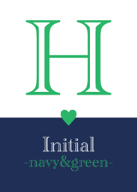 Initial "H" -navy&green-