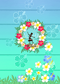 ハイビスカスリース*ハワイ＊ALOHA+124