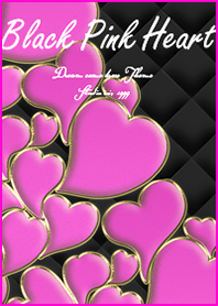 Black Pink Heart cute