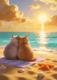 Relaxing by the sea in the summer. 6