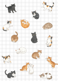 Cute cats plaid13