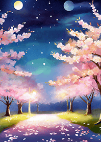 美しい夜桜の着せかえ#668