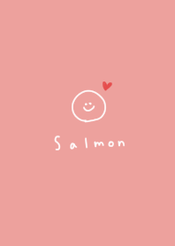 Cute salmon pink and smile.