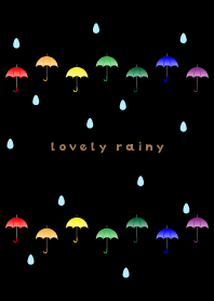 素敵な雨の日04 黒色