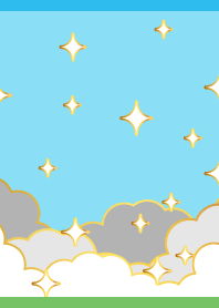 white clouds on blue