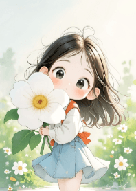 Girl and Flower V.19
