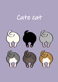 Super cute cat butt(Morandi purple)