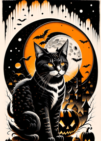 halloween cat c42654