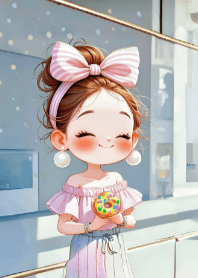 Cute Girl and Donut V.2
