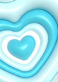 3D Lovely Heart Pop : Light blue