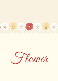 Flower 010-2 (pansy/Yellow/Beige)