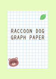 RACCOON DOG GRAPH PAPER/YELLOW GREEN