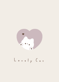 Cat in Heart/ lavender beige BR