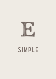 simple initials E beige