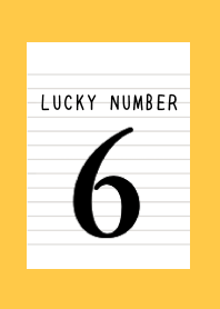 LUCKY NUMBER 6 NOTEBOOK/ORANGE