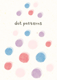 dot pattern23 - watercolor painting-
