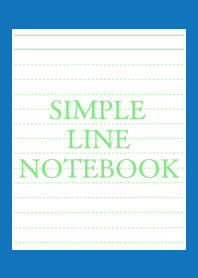 SIMPLE GREEN LINE NOTEBOOK-BLUE-WHITE