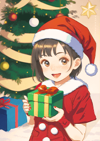Christmas gift with cute girl2