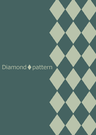 Chic diamond pattern -Green-