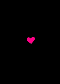 Simple heart -pink X black- – LINE theme | LINE STORE