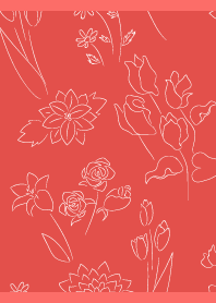 花々の日々 赤色