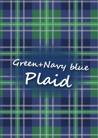 Green+Navy blue Plaid