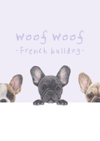 Woof Woof - French bulldog - PURPLE