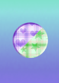 Love lucky half button purple blue