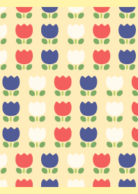 Retro three color tulips on LY JP